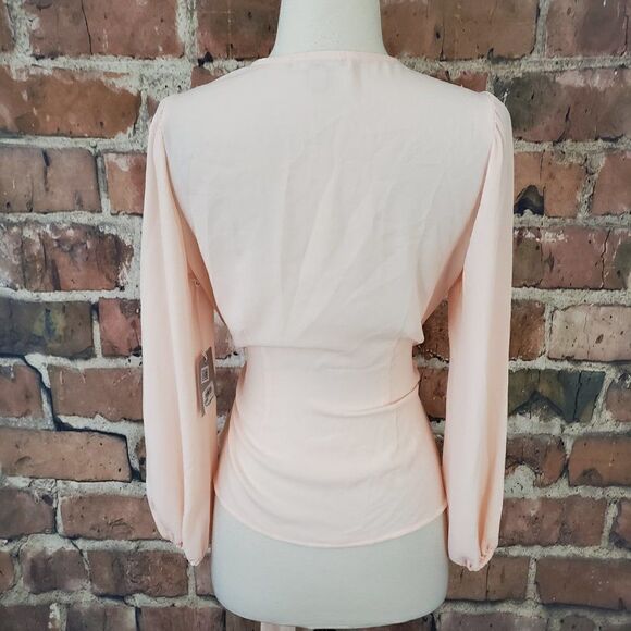 CHELSEA28 wrap top pink wood XS NWT - Picture 6 of 8
